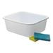 Rubbermaid Microban Dishpan 4.5 gal 14.5 x 12.5 x 5.7 White 6/Carton (2951ARWHTCT)