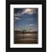 Looney Hollice 23x32 Black Ornate Wood Framed with Double Matting Museum Art Print Titled - USA-Georgia-Jekyll Island-Sunset at Driftwood Beach and the petrified trees