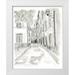 Vess June Erica 12x14 White Modern Wood Framed Museum Art Print Titled - European City Sketch IV