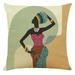 QIIBURR Home Decor Cushion Cover Beautiful African Woman Pillowcase Throw Pillow Covers