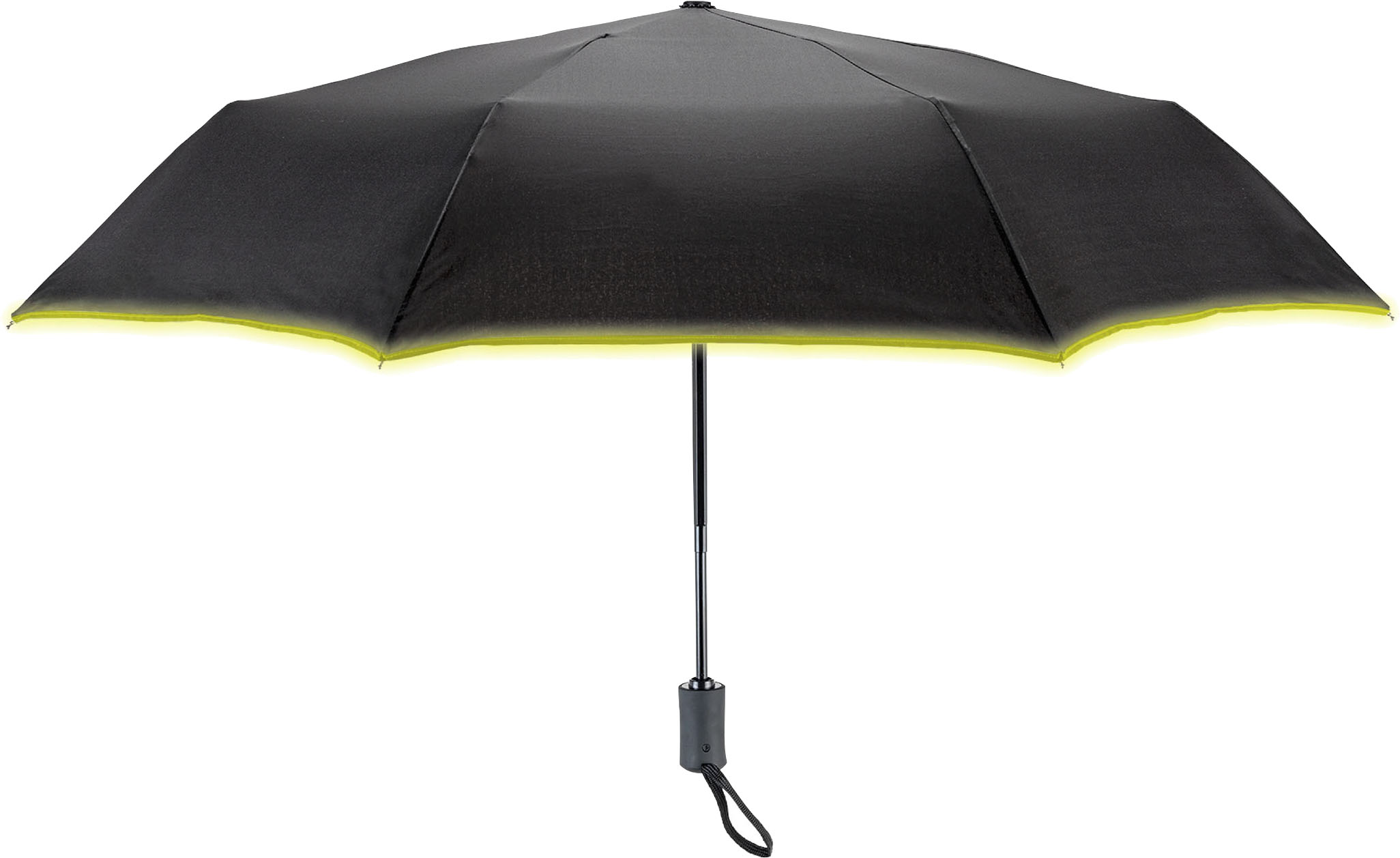 Stockregenschirm MAXIMEX "Reflekta", schwarz, B:5cm T:5cm, Bespannung: 100% Kunststoff. Gestell: 100% Kunststoff. Griff/Griffe: 100% Kunststoff, Regenschirme, witterungsbeständig, mit extra stabilem Stiel