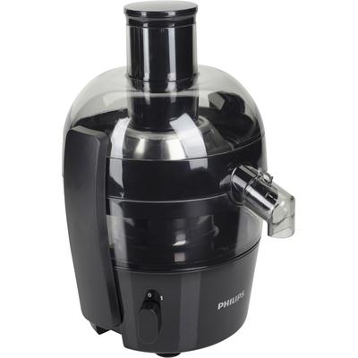 PHILIPS Entsafter "HR1832/00", schwarz (tiefschwarz), B:20cm H:30,5cm T:23,5cm, Entsafter, Viva Collection, mit Tropfstop, QuickClean und Vorspülfunktion