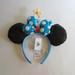 Disney Accessories | Disney Minnie Mouse Sequin Headband Ears | Color: Blue/White | Size: Os