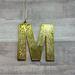 Anthropologie Holiday | Anthropologie Monogram “M” Christmas Ornament Gold | Color: Gold | Size: Os