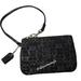 Coach Bags | Coach Monogram Wristlet In Black Grey With Metallic Elements And Leather Strap | Color: Black/Silver | Size: Os