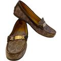 Coach Shoes | Coach Olive Metal Bit Signature Loafer/Moccasin Slip On Shoe Brown Sz 9.5 A00261 | Color: Brown | Size: 9.5