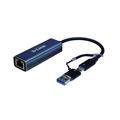 D-Link DUB-2315 USB-C/USB to 2.5 Gigabit Ethernet Adapter. USB-C Thunderbolt 3 or USB 3.0 to RJ45 2.5 Gigabit LAN for PC, MacBook Pro, MacBook Air, iPad Pro, Chromebook, Surface Pro and More