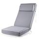 Alfresia Recliner Replacement Cushion – Garden Recliner Chair Cushion, Luxury Style, Matching Headrest Included, Thick Luxury Foam Filling, Use Outdoor Chairs, Choice of Colours (Grey)