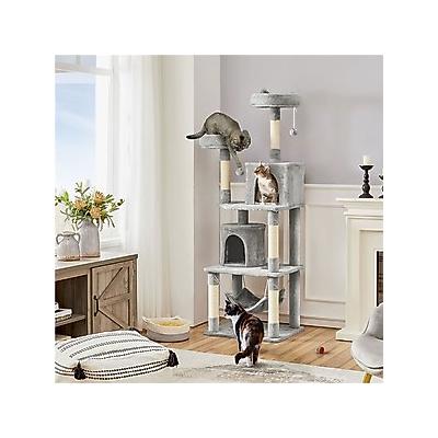 Yaheetech Multi-Level Sisal Cat Tree, 70.5-inch, Light Gray