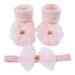 QYZEU Boy Things New Born Socks Children Kids Socks Soft Bottom Toddler Shoes Socks Bowkot Princess Socks Floor Socks 1Pc Socks + 1Pc Bow Hairband