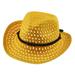 JDEFEG Toddler Hats Caps for Boys Straw for Hats Sun Summer Caps Children Summer Cowboy Baby Beach Hat Kids Hat Light Hat for Kids Toddler Hats - Yellow