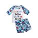 Nokpsedcb 2Pcs Toddler Baby Kids Boys Swimwear Bathing Suit Bikini Outfits Swimsuit Set Blue 2-3 Years