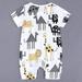 TOWED22 Christmas Outfits Baby Boy Girl Romper Cotton Ribbed Clothes Jumpsuits One Piece Summer Short Sleeve Outfit Grey