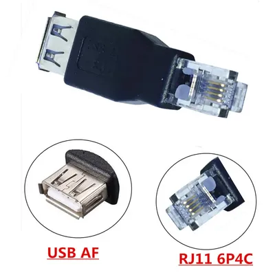 Adaptateur de connecteur USB 2.0 femelle vers Rj11 6P4C mâle câble d'extension connecteur de