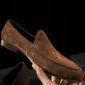 Hanmce-Mocassins de Luxe en Cuir group pour Homme Chaussures Décontractées Faites à la Main Mode