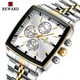 REWARD – montres rectangles à Quartz pour hommes montre-bracelet de luxe Business horloge mains