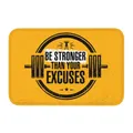 Be Stronger STORYour Excuses Polymères d'entrée de porte d'entrée Gym de musculation Citation de