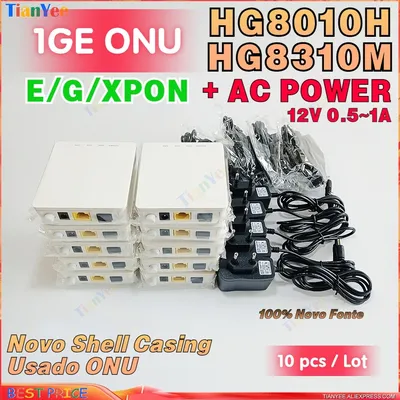 Terminal à fibre optique XPON HG8310M EPON HN8310M GPON 1GE ONU HG8010H micrologiciel anglais avec