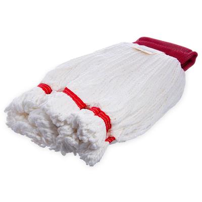 Carlisle 36942002 Wet Mop Head - Looped End, Microfiber Yarn, White/Red