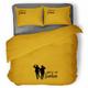 Morecambe and Wise Bring me Sunshine Mustard yellow or Black Duvet bedding Set, in Double or King