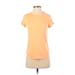 Nike Active T-Shirt: Orange Solid Activewear - Women's Size Small