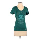 Nike Active T-Shirt: Green Graphic Activewear - Women's Size X-Small