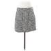 Ann Taylor LOFT Casual Mini Skirt Mini: Gray Tweed Bottoms - Women's Size Small
