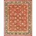 Canvello Tabriz Hand-Knotted Lamb's Wool Area Rug- 8'11" X 11'7" - Red - Navy - 8'11" X 11' 7"