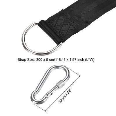 9.8ft Heavy Bag Hanger Straps Mount for Boxing Punching Bags Hanging, Black