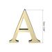 3D Acrylic Alphabet Mirror Wall Stickers Letter A-Z Self-Adhesive - Light Gold