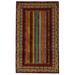 Canvello Hand Made Transitional All Over Indo Gabbeh Rug - 3'0'' X 5'1'' - Multi Color - 3'0'' X 5'1''