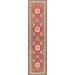 Canvello Kazak Hand-Knotted Lamb's Wool Runner- 2'8" X 10'11" - Red - Ivory - 2' 8" X 10'11"
