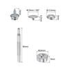 20 Sets Screw Snap Fasteners Kit 10mm Metal Snaps with Tool, Silver Tone - Silver Tone