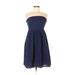 Old Navy Casual Dress - A-Line: Blue Print Dresses - Women's Size 4