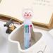 Gifts Cartoon Sequins Cat Elementary School Rabbit Stationery Ballpoint Pen 10 Color Pen Rollerball Pen CAT-PINK