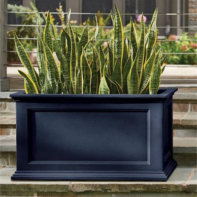 Devon Easy-Care Rectangular Planter Pots - White - Grandin Road