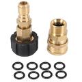 Pressure Washer Adapter Set Quick Connector M22 14mm Swivel To M22 Metric Fitting M22-14 Swivel + 3/8 Inch Plug 3/8 Inch Quick Disconnect + M22 Male Quick Kit 5000