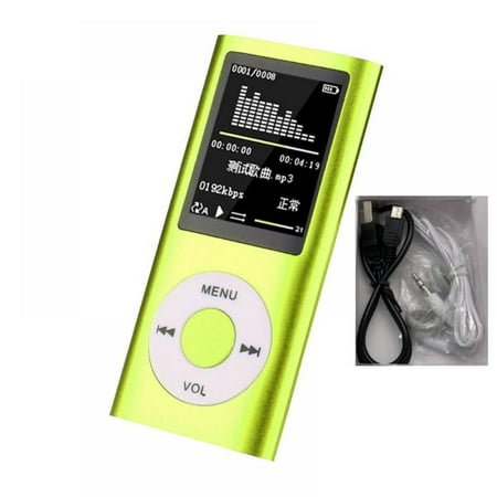 Mp3 Player 1.8 Inch Music Player Color Display Screen Portable Multifunctional Mp3 Media Player 30 Hours Play Support Voice Recorder/Book Reader/Photo/Video 64Gb Tf Kids Gift