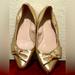 Kate Spade Shoes | Kate Spade Metallic Gold Leather Ballet Flats. Us Sz 5m | Color: Gold | Size: 5