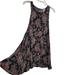 Free People Tops | Free People Womens Tank Dress Purple Mini Floral Asymmetric Sleeveless Rayon Xs | Color: Purple | Size: Xs