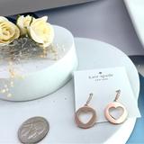 Kate Spade Jewelry | Kate Spade Rose Gold Tone Cut Spade Drop Earrings | Color: Gold | Size: Os