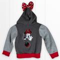 Disney Shirts & Tops | Disney Kid's Minnie Mouse Hoodie With Bow Accent Size 4t Great Used Condition | Color: Gray/Red | Size: 4tg