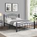 Queen Size Metal Bed Frame with Headboard and Footboard