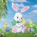 Easter Bunny and Friends Garden Stake Set - 13.800 x 11.000 x 3.150