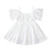 QYZEU Girls Dress 5T Toddler Cardigans 2T Wedding Princess Dress Girl Baby Lace Dress Dress Beach White Girls Dress&Skirt