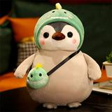 Room Decor Kids Toy Mollusk Penguin Soft Pillow Kawaii Cross-dress Plush Penguin Toy Penguin Stuffed Toys Stuffed Animals Penguin Cosplay Plush Toys DINOSAUR 25CM