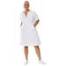 Plus Size Women's Y-Neckline Dress by Soft Focus in White (Size 18 W)