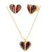 Kate Spade Jewelry | Kate Spade Rock Solid Stone Heart Earrings & Necklace Set | Color: Gold/Red | Size: Os