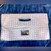 Nine West Bags | Almost New Shimmery White Bridal Clutch Purse! | Color: Silver/White | Size: 12”X7”
