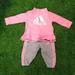 Adidas Matching Sets | Adidas Baby Girl Jogger Set | Color: Gray/Pink | Size: 9mb